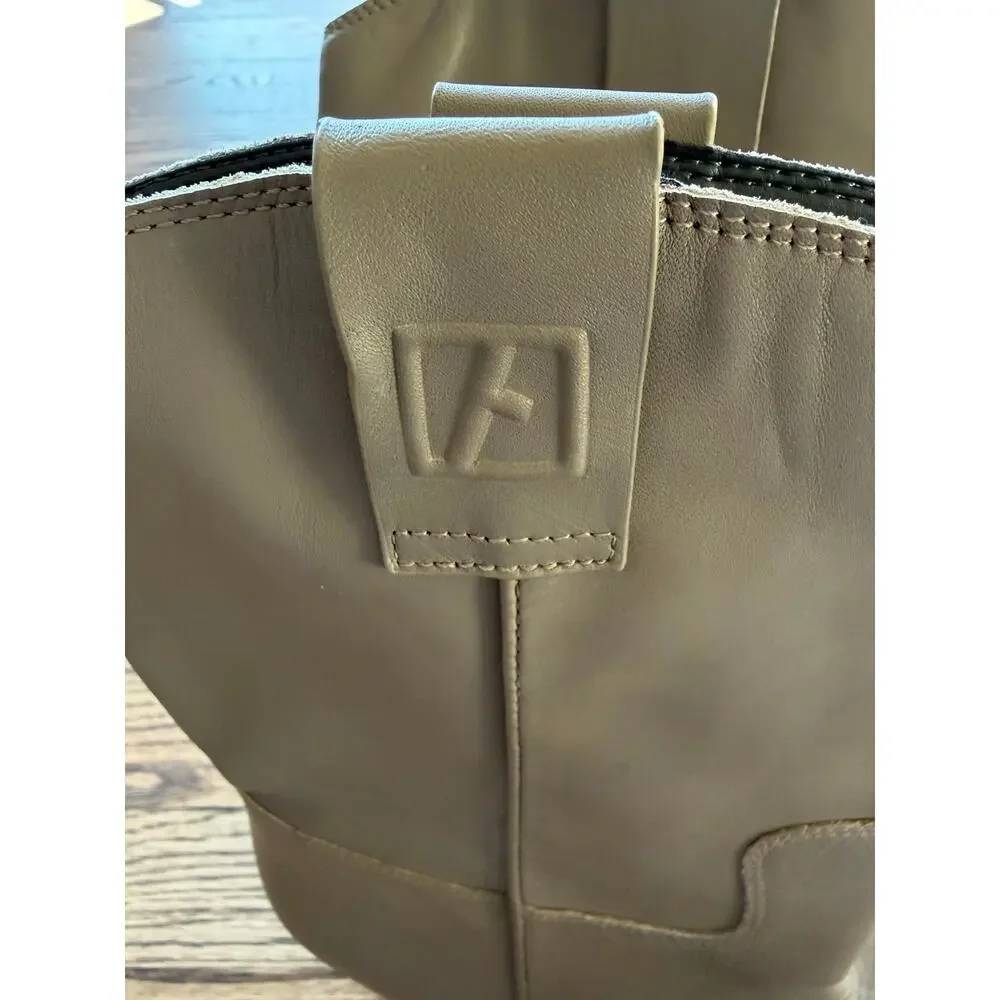 Franco Sarto Valor Leather Square Toe Block Heel Boots Women Sz 9.5 - Picture 11 of 14